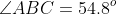 \angle ABC = 54.8^o